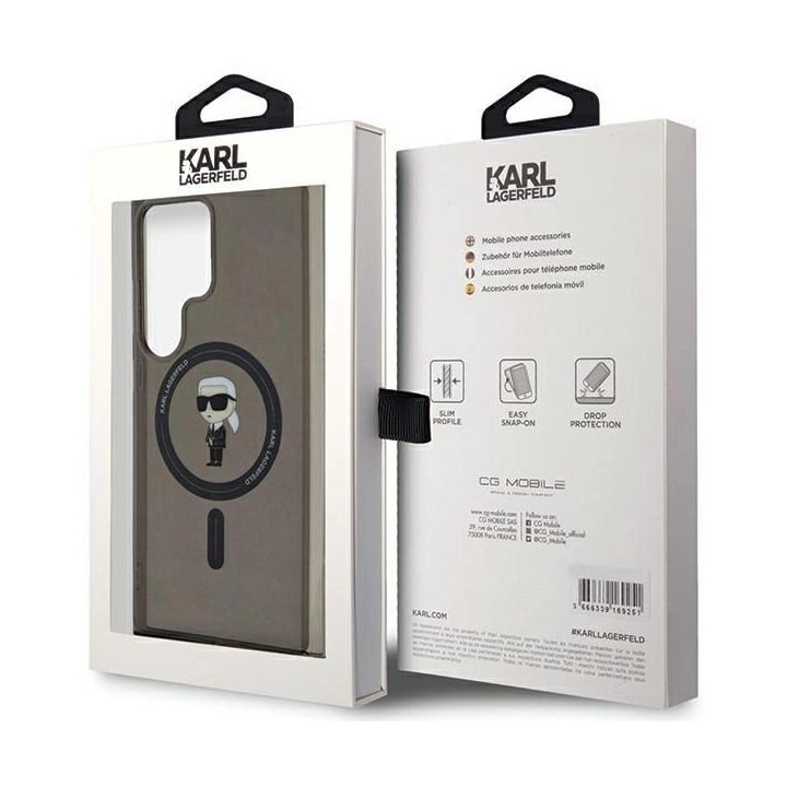 Karl Lagerfeld Ikonik MagSafe dėklas Samsung Galaxy S24 Ultra - juodas