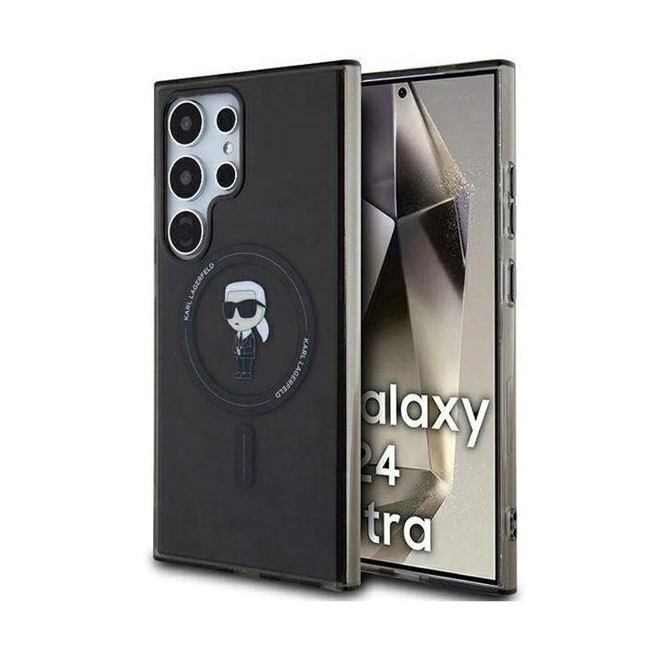 Karl Lagerfeld Ikonik MagSafe dėklas Samsung Galaxy S24 Ultra - juodas