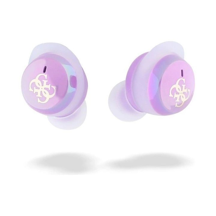 Guess belaidės Bluetooth TWS ausinės su įkrovimo stotele - violetinės