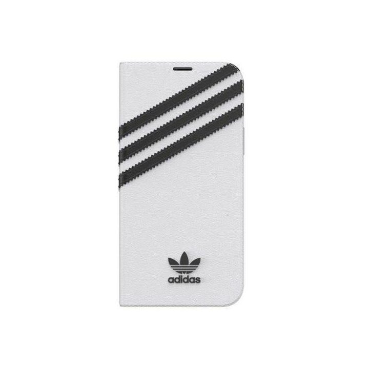 Adidas baltas ir juodas atverčiamas dėklas iPhone 12 / 12 Pro