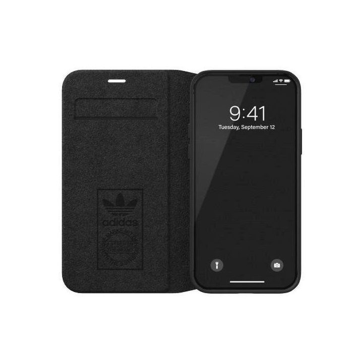 Adidas baltas ir juodas atverčiamas dėklas iPhone 12 / 12 Pro