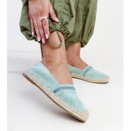 Žalios espadrilės su cirkonais Abia