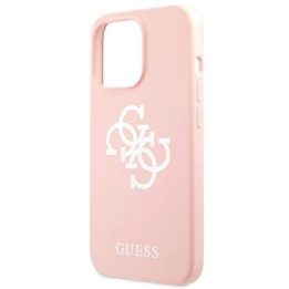 Guess silikoninis dėklas su 4G logotipu iPhone 13 Pro Max (rožinis)