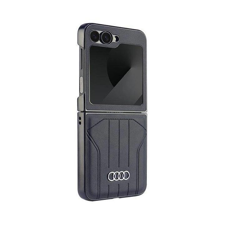 Audi sintetinės odos MagSafe dėklas Samsung Galaxy Z Flip 6 – juodas