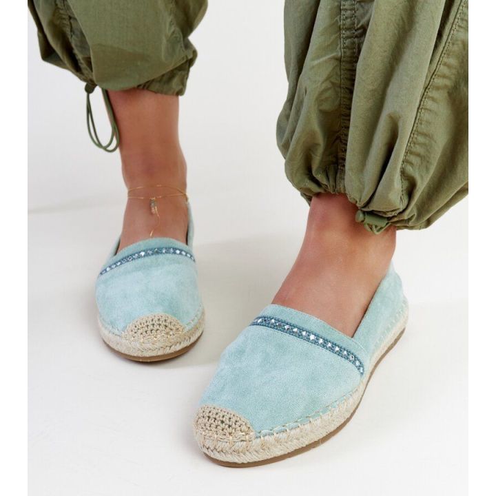 Žalios espadrilės su cirkonais Abia