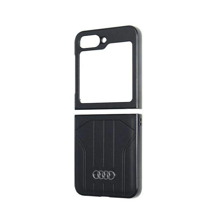 Audi sintetinės odos MagSafe dėklas Samsung Galaxy Z Flip 6 – juodas