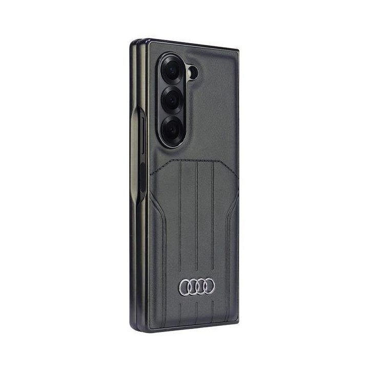 Audi dirbtinės odos MagSafe dėklas Samsung Galaxy Z Fold 6 – juodas