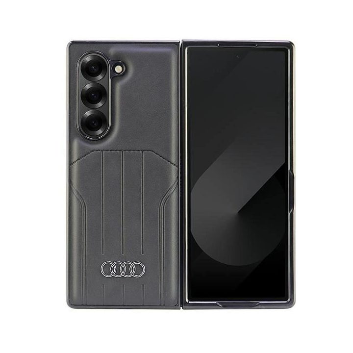 Audi dirbtinės odos MagSafe dėklas Samsung Galaxy Z Fold 6 – juodas