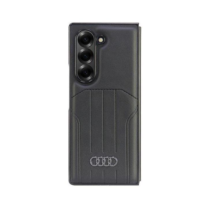 Audi dirbtinės odos MagSafe dėklas Samsung Galaxy Z Fold 6 – juodas