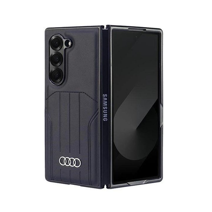 Audi dirbtinės odos MagSafe dėklas Samsung Galaxy Z Fold 6 – juodas
