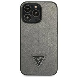 Guess Saffiano odinis dėklas iPhone 13 Pro Max (6.7 ) – sidabrinis