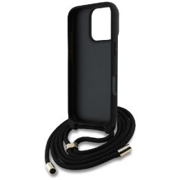 4G dizaino rudos spalvos Guess“ virvelinė rankinė iPhone 16 Pro