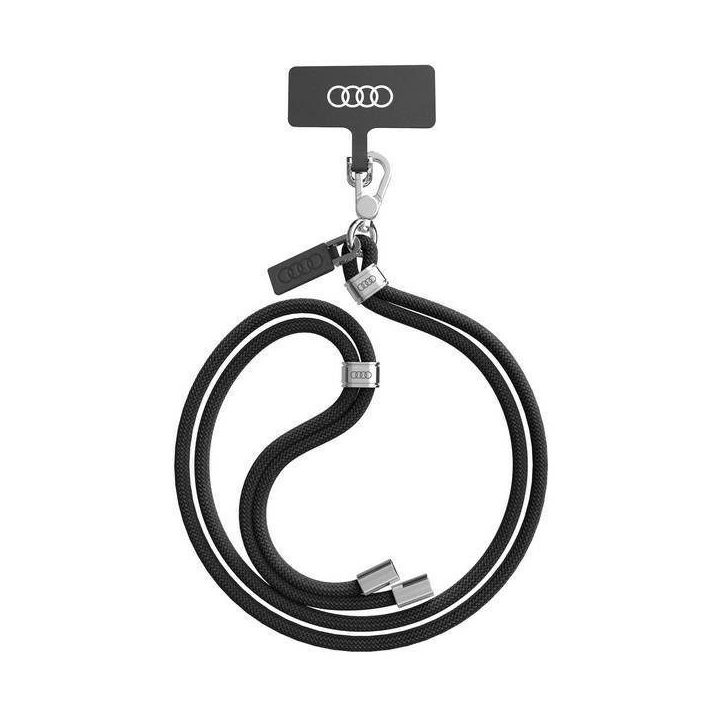 Audi universalus per petį nešiojamas pavadėlis, 120 cm, juodas