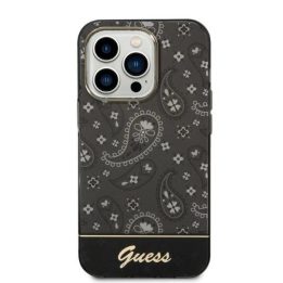 Paisley stiliaus juoda bandana dėklas iPhone 14 Pro Max (6.7 )