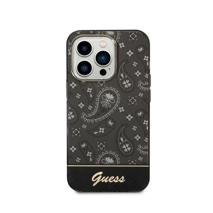 Paisley stiliaus juoda bandana dėklas iPhone 14 Pro Max (6.7 )