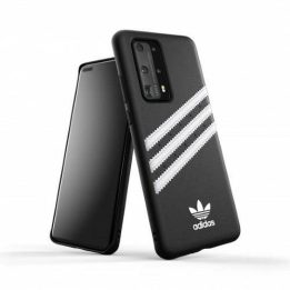 Adidas juodas ir baltas dėklas Huawei P40 – apsauginis PU dėklas