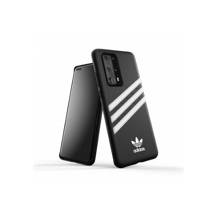 Adidas juodas ir baltas dėklas Huawei P40 – apsauginis PU dėklas