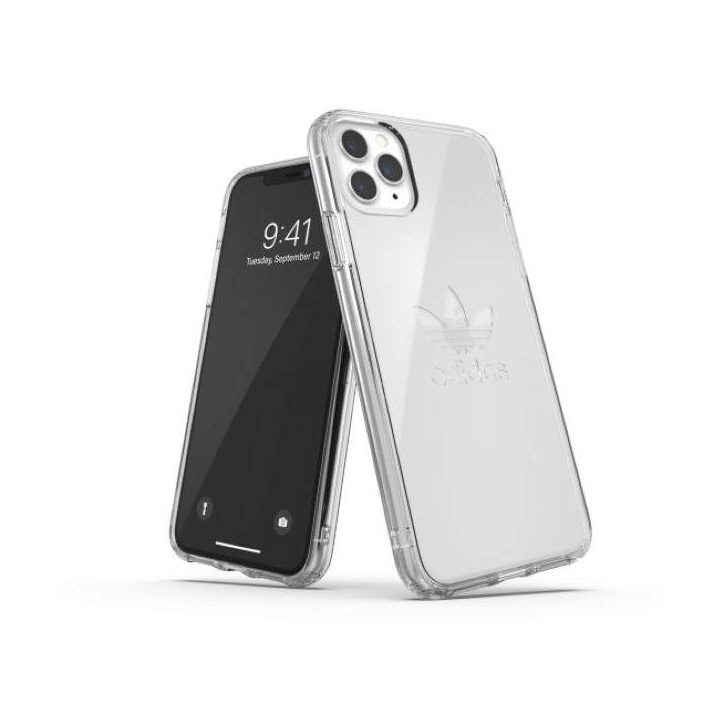 Adidas permatomas telefono dėklas iPhone 11 Pro Max, su logotipu