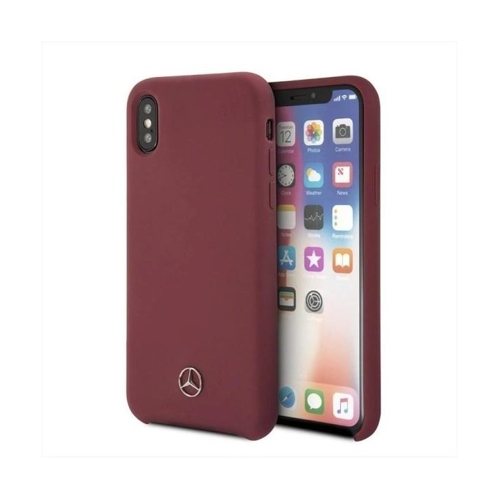 Mercedes silikoninis dėklas iPhone X/XS – raudonas