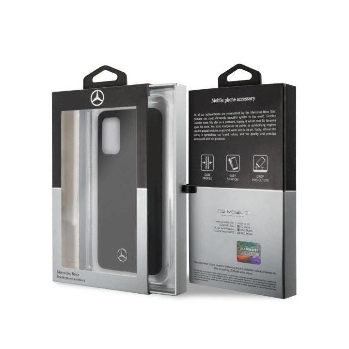 Mercedes silikoninis dėklas Samsung Galaxy S20+ – juodas