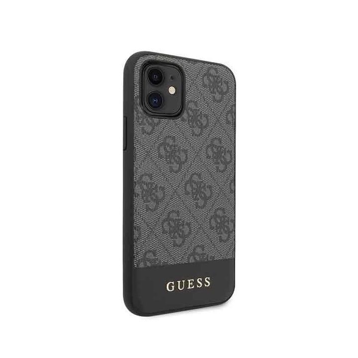 Guess 4G Stripe kolekcijos dėklas iPhone 11 / XR – pilkas