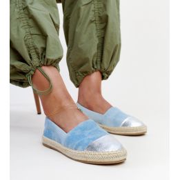 mėlynos ir sidabrinės blizgios espadrilės