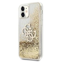 Blizgus skystų blizgučių dėklas iPhone 11 / XR – auksinis
