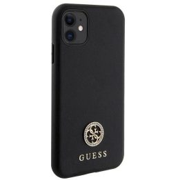 Guess juodas dėklas Strass Metal Logo“ iPhone 11/XR (6.1 )