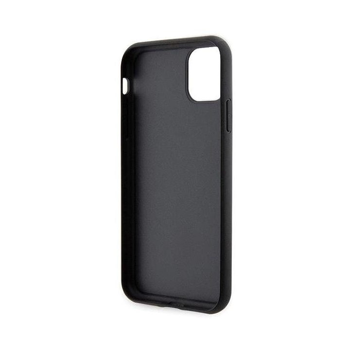 Guess juodas dėklas Strass Metal Logo“ iPhone 11/XR (6.1 )