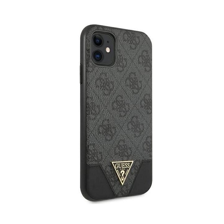 Pilkas Guess 4G Triangle“ dėklas iPhone 11 / Xr (6.1 )