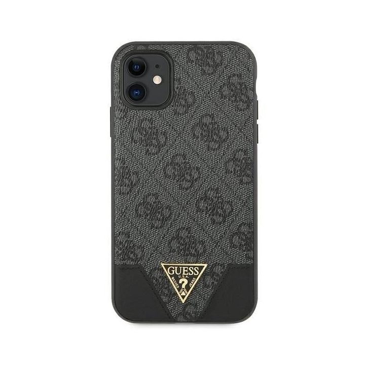 Pilkas Guess 4G Triangle“ dėklas iPhone 11 / Xr (6.1 )