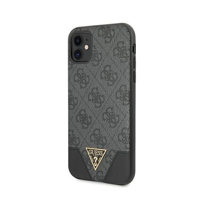 Pilkas Guess 4G Triangle“ dėklas iPhone 11 / Xr (6.1 )
