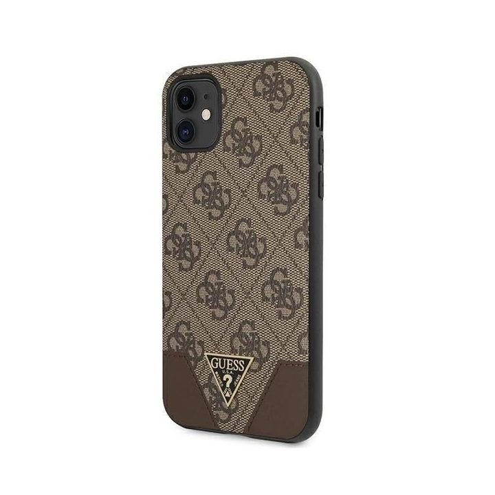 Rudos spalvos Guess 4G Triangle“ dėklas iPhone 11 / XR (6.1 )