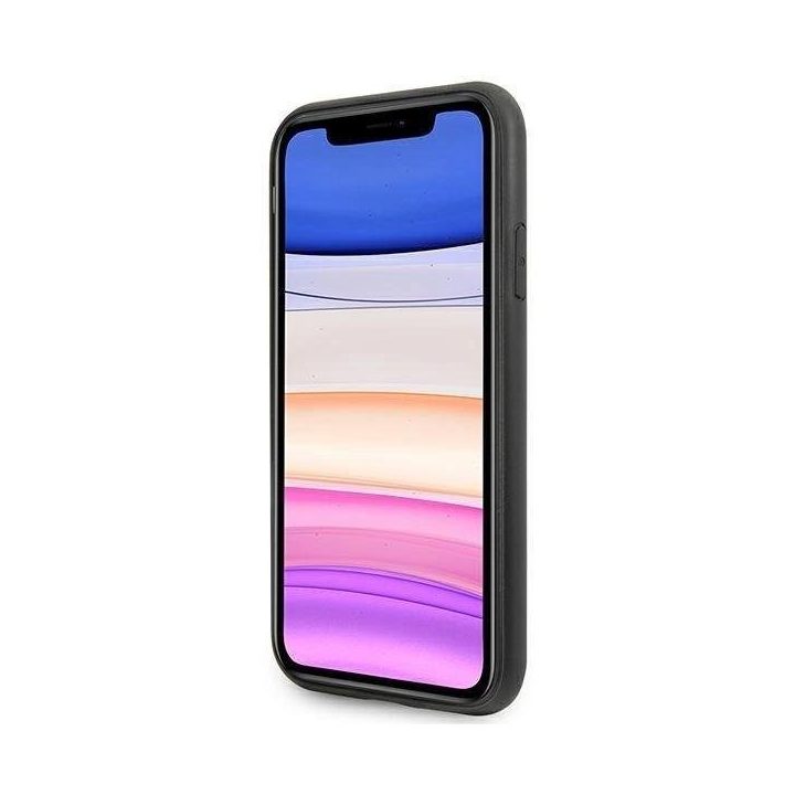 Rudos spalvos Guess 4G Triangle“ dėklas iPhone 11 / XR (6.1 )