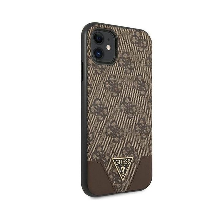 Rudos spalvos Guess 4G Triangle“ dėklas iPhone 11 / XR (6.1 )