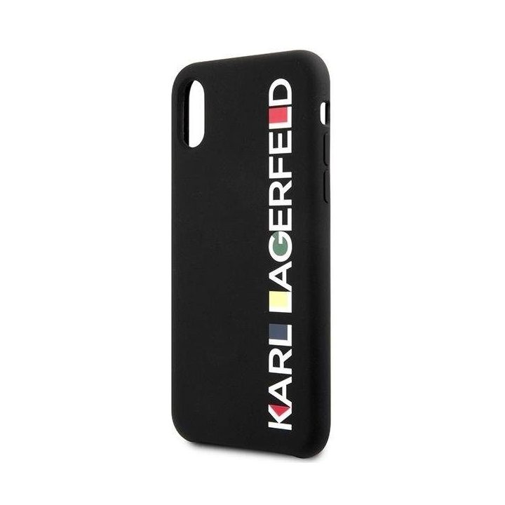 Karl Lagerfeld blizgus Bauhaus iPhone X/XS dėklas – juodas