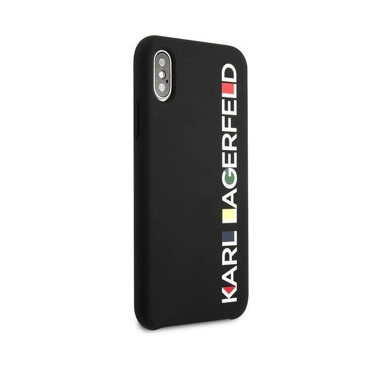 Karl Lagerfeld blizgus Bauhaus iPhone X/XS dėklas – juodas