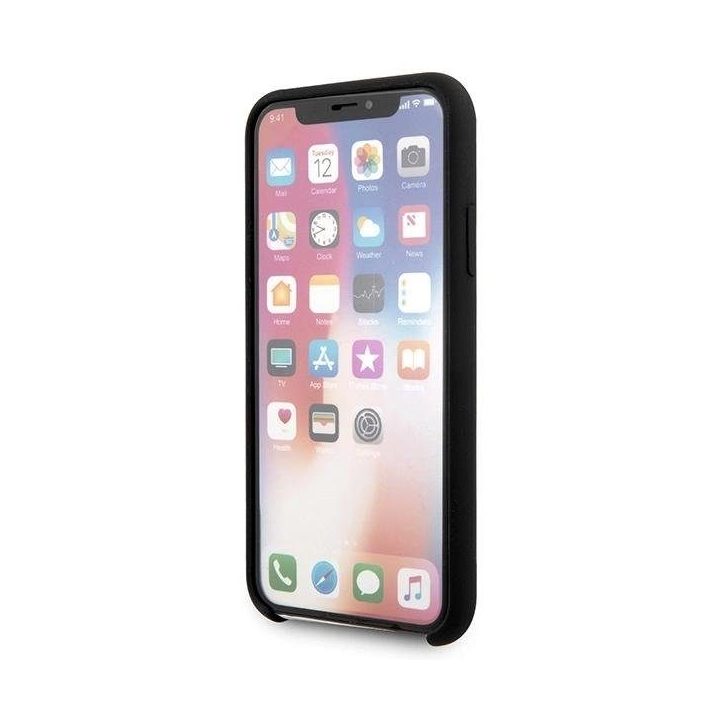 Karl Lagerfeld blizgus Bauhaus iPhone X/XS dėklas – juodas