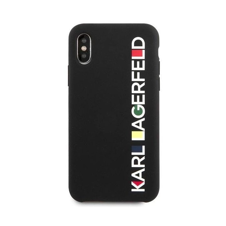 Karl Lagerfeld blizgus Bauhaus iPhone X/XS dėklas – juodas
