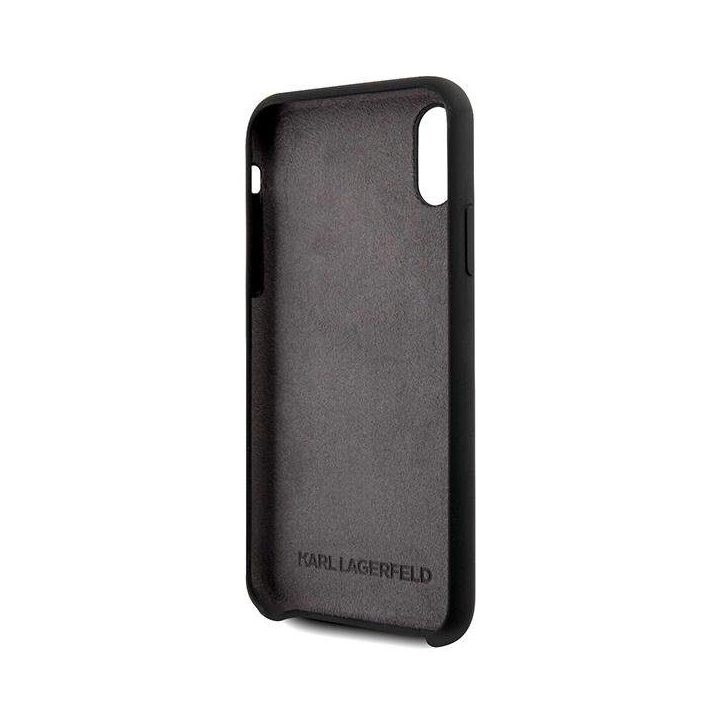 Karl Lagerfeld blizgus Bauhaus iPhone X/XS dėklas – juodas