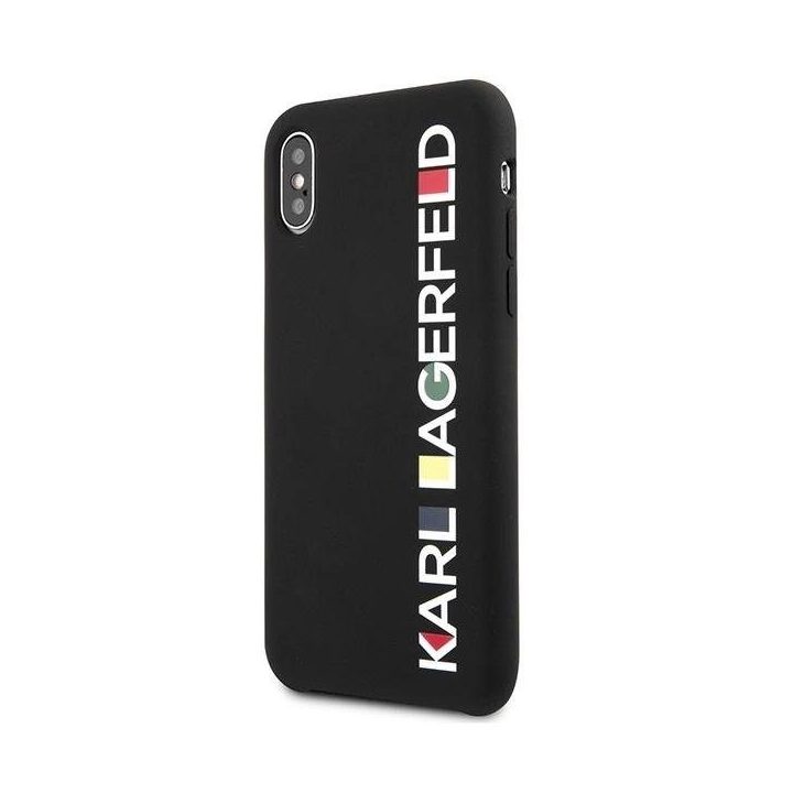 Karl Lagerfeld blizgus Bauhaus iPhone X/XS dėklas – juodas