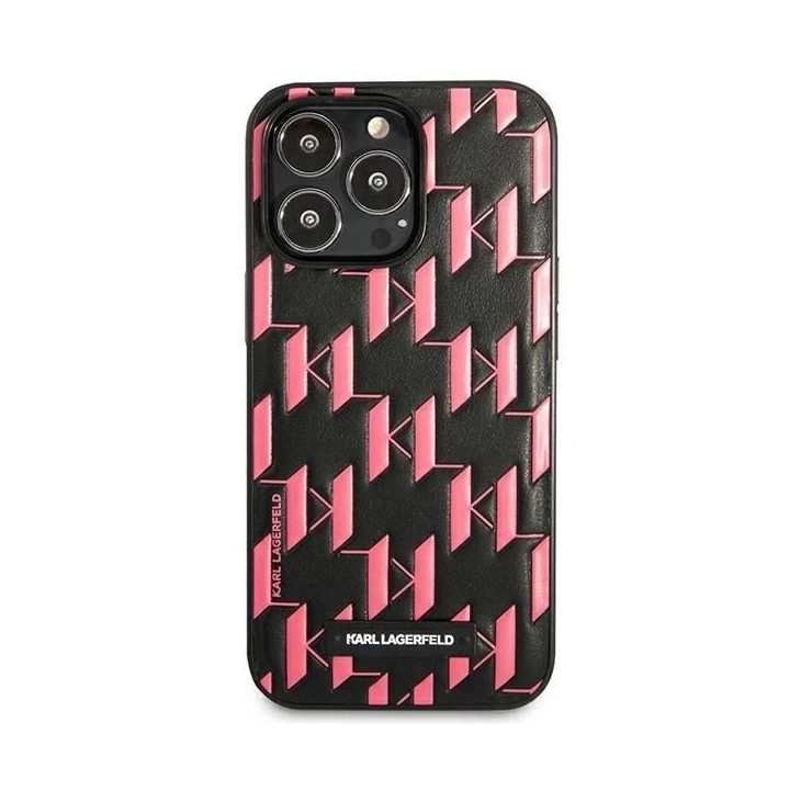 Karl Lagerfeld rožinis dėklas iPhone 13 / 13 Pro (6.1 ) su monograma