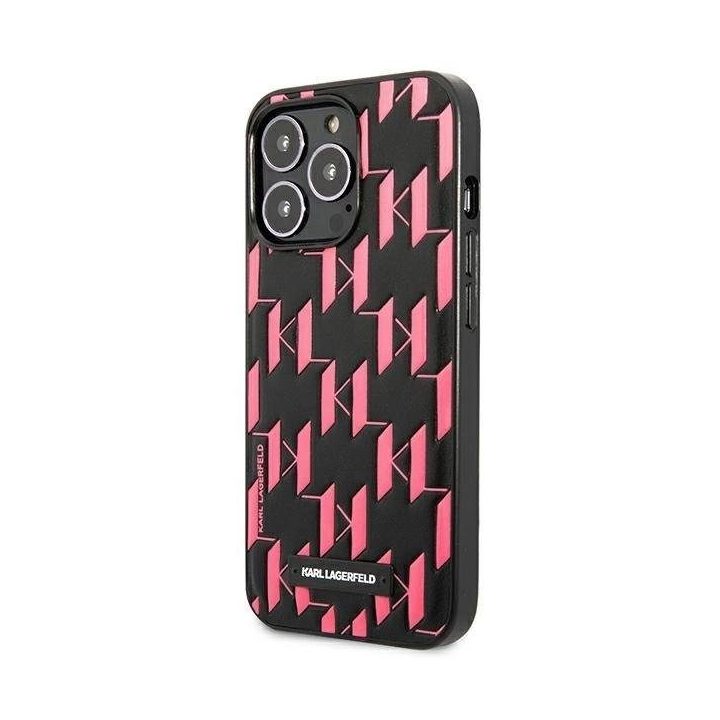 Karl Lagerfeld rožinis dėklas iPhone 13 / 13 Pro (6.1 ) su monograma