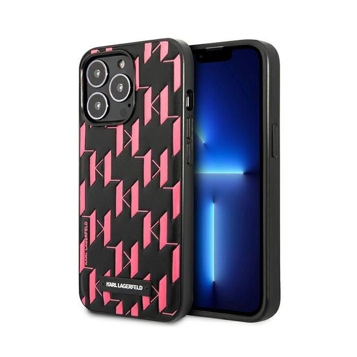 Karl Lagerfeld rožinis dėklas iPhone 13 / 13 Pro (6.1 ) su monograma