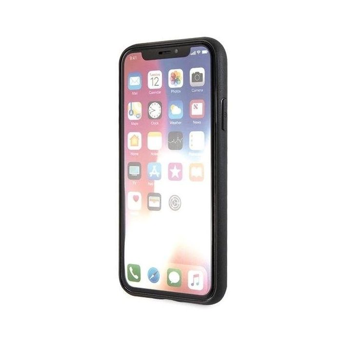Karl Lagerfeld blizgus raudonas iPhone X/Xs dėklas Iconic Karl“