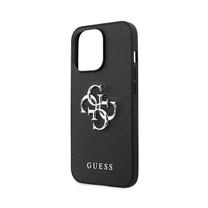Guess Saffiano 4G odinis dėklas iPhone 13 Pro / 13 – juodas