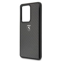 Ferrari anglies pluošto dėklas Samsung Galaxy S20 Ultra – juodas