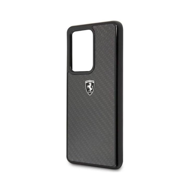Ferrari anglies pluošto dėklas Samsung Galaxy S20 Ultra – juodas