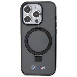 BMW M Collection magnetinis dėklas su žiediniu stovu iPhone 15 Pro – juodas