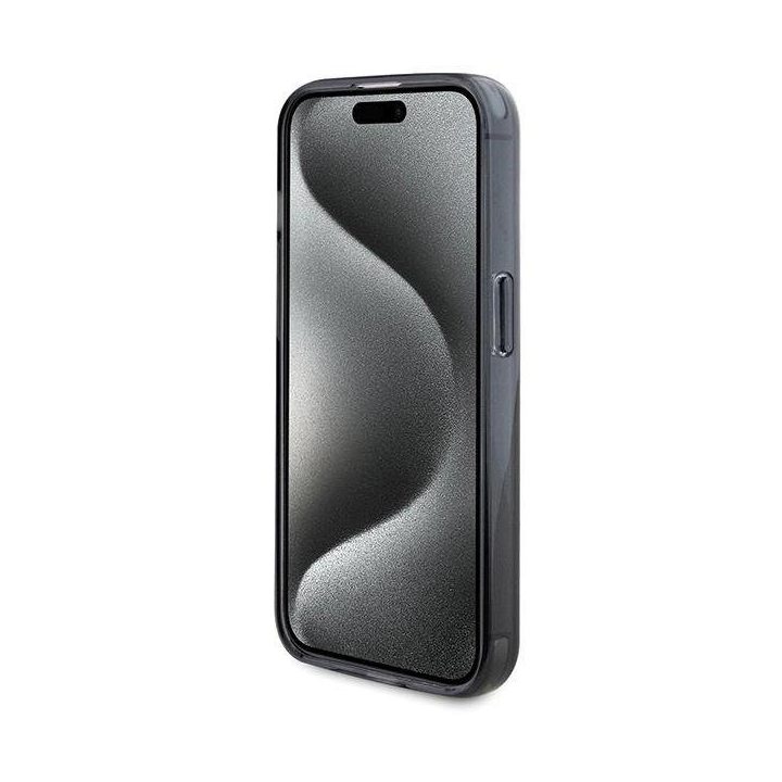 BMW M Collection magnetinis dėklas su žiediniu stovu iPhone 15 Pro – juodas
